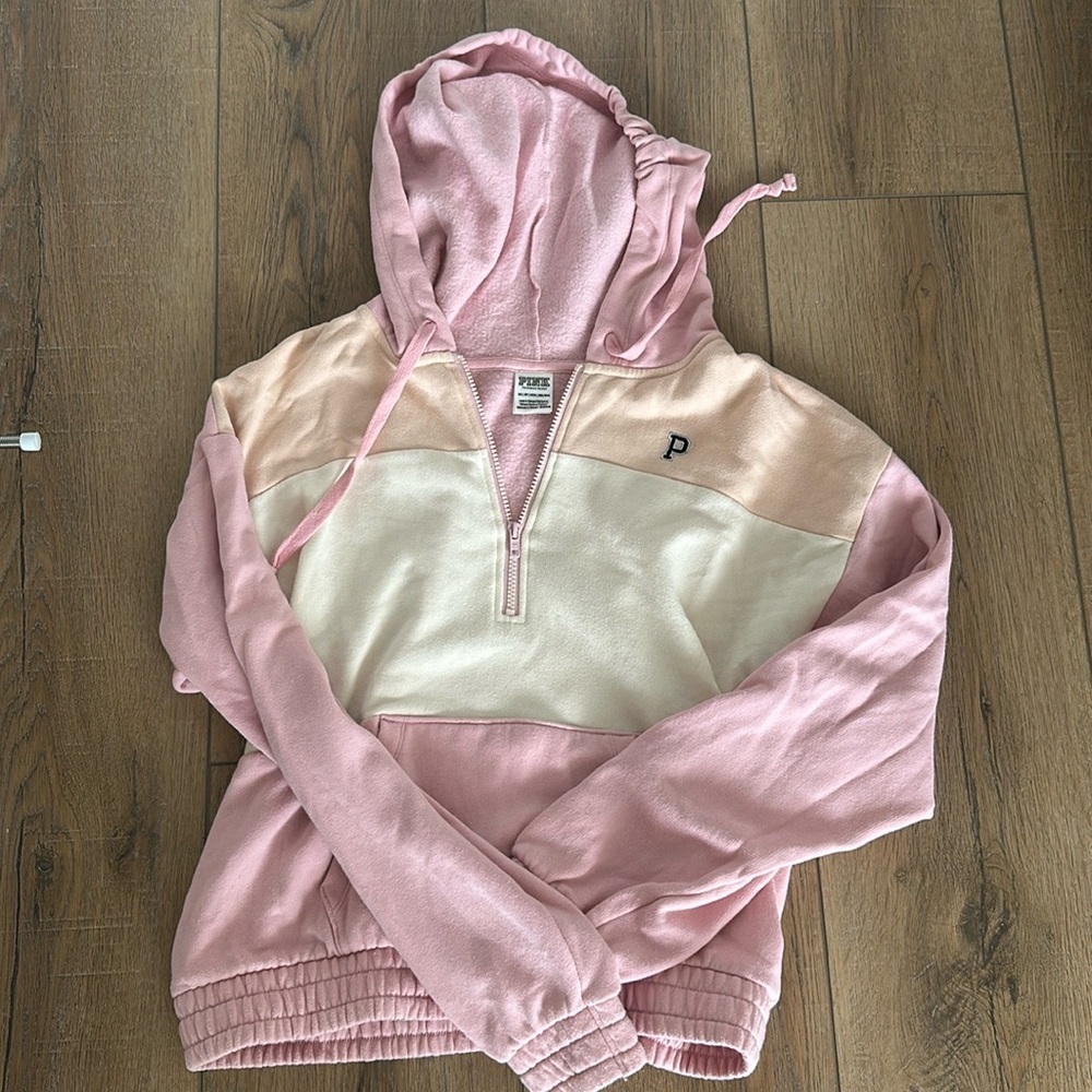 Pink white and pink sweatshirt size xs